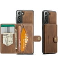 thumbnail image 1 of Case for Galaxy S22 Plus, Wallet Case w/Magnetic Credit Card Holder [Kickstand Feature][4 Card Slot] Detachable Cover fit Magnetic Car Mount, Case Compatible w/Samsung Galaxy S22 Plus- Brown, 1 of 9