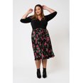 thumbnail image 2 of Leota Women's  Mindy Skirt in Ruby Rose (Curve) Black Size 3X, 2 of 3