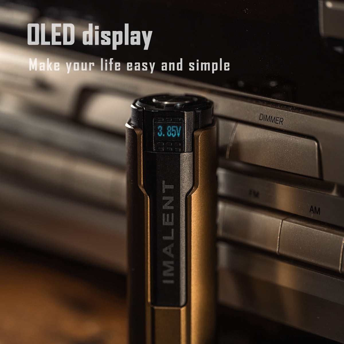 IMALENT LD70 EDC Flashlight 4000 Lumens, LED Rechargeable Flashlight with OLED Display 6 Modes Handheld Waterproof Flashlight for Camping Hiking