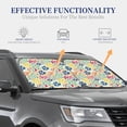 thumbnail image 4 of Balery 2 Piece Cartoon Flowers Car Windshield Sun Shade|Foldable Front Windshield Shade for Car Front Window for Most Sedans SUV Truck-Medium, 4 of 7
