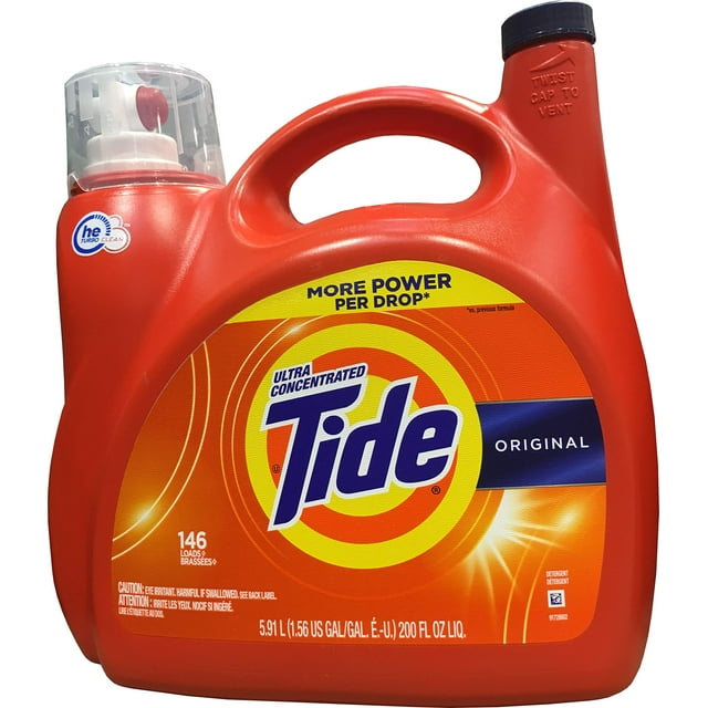 Detergente líquido Tide He Original de 5,68 litros (146 cargas)