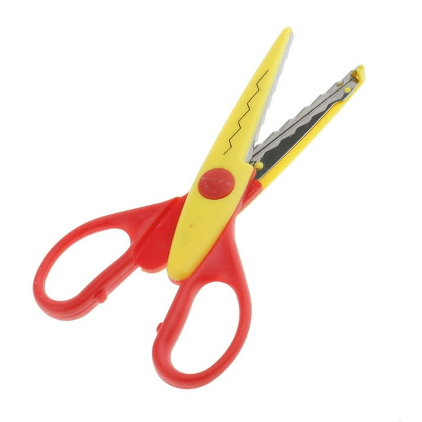 Artesanía con borde de encaje ondulado decorativo Tijeras escolares hechas para niños DIY Papel seguro Perforadoras Tijera DIY para hace