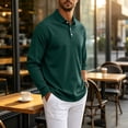 thumbnail image 5 of LWavelet Men's Polo Shirt Long Sleeve Collared Golf Shirts Quick Dry Lightweight 3-Button Performance Work Fishing Athletic Tops, 5 of 7