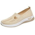 thumbnail image 2 of Viluyesy Womens Sneaker, Breathable Comfy Soft Sole Mesh Casual Pull-On Shoes Beige US8.5, 2 of 7