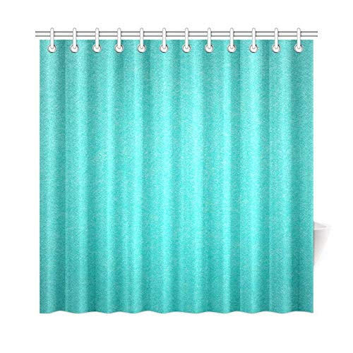YUSDECOR Teal Blue Shower Curtain Waterproof Bath Curtain Decor 66x72