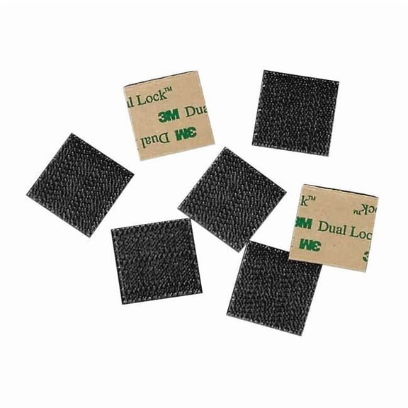 Reclosable Fastener Shapes, Acrylic Adhesive, 3 in, 1 in W, Black, 100 PK