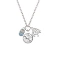 thumbnail image 2 of Delight Jewelry Silvertone Light Blue Baby Shoe with Crystal Strap Let Things Go Fall Zoey Charm Necklace, 28", 2 of 4