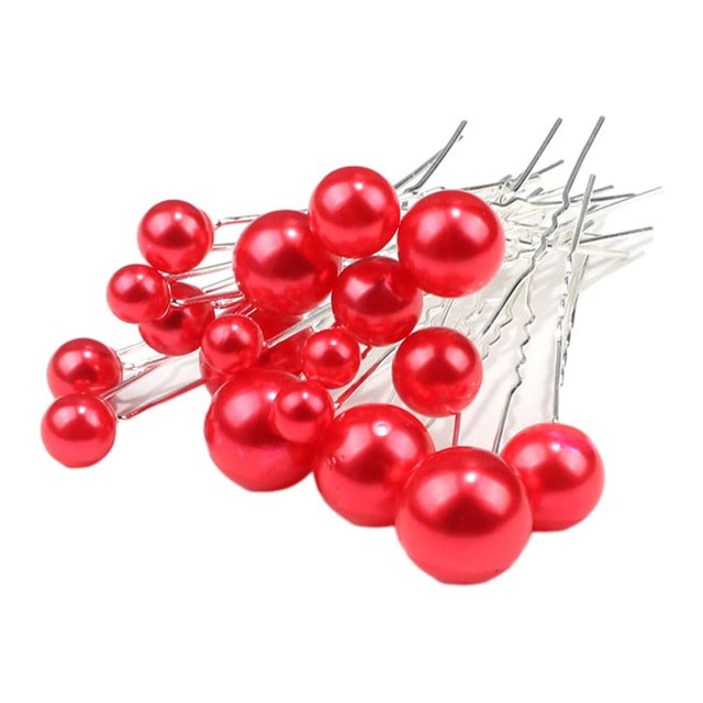 Qarigey 18x Exquisita horquilla ligera para bodas o fiestas Fácil de usar Accesorios para el cabello Moda Peinado Clip Cabello rojo Type3 NO3