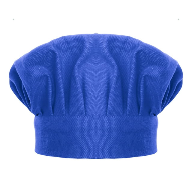 (Price/6 PCS) TOPTIE Child's Cotton Canvas Adjustable Chef Hat-Blue-S