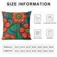 thumbnail image 5 of Nawypu  Flower Throw Pillow Cushion Case Colorful Bohemian Effect Floral Petals Abstract Botanical Motif Warm Tones, Modern Accent Double-Sided Digital Printing,Dark Coral Marigold, 5 of 5