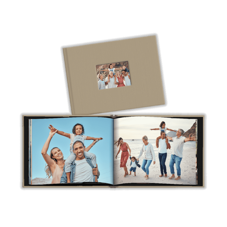 DSC 8.5x11 Same Day Taupe Linen Cover Double-Sided Photo Book