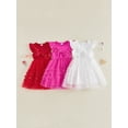 thumbnail image 3 of BemeyourBBs Toddler Baby Girl Formal Dress Toddler Wedding Guest Dress Girls Butterfly Tulle Tutu Dress Baby Girl Elegant Flutter Sleeve Birthday Party Princess Dresses 3 4 5 6 7 8 9 10 Years, 3 of 9