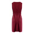 thumbnail image 2 of Vedolay Spring Dresses Women's Spaghetti Straps Split Hem Sleeveless Zipper Bodycon Midi Dress,Red S, 2 of 5