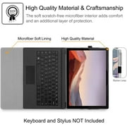 Portfolio Case for 12.3 Inch Microsoft Surface Pro 7 Plus, Surface Pro 7, Surface Pro 6, Pro 5, Pro 4, Pro 3, Business Cover with Pocket