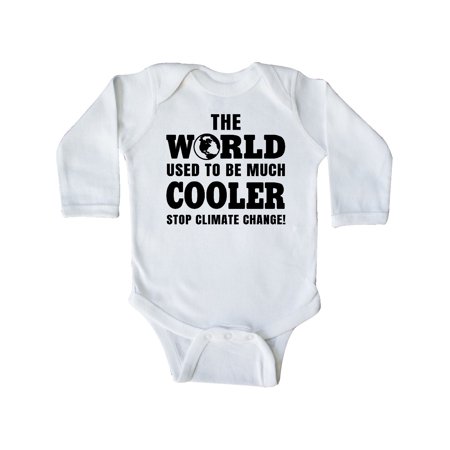 

Inktastic The World Used to be Much Cooler Stop Climate Change Gift Baby Boy or Baby Girl Long Sleeve Bodysuit