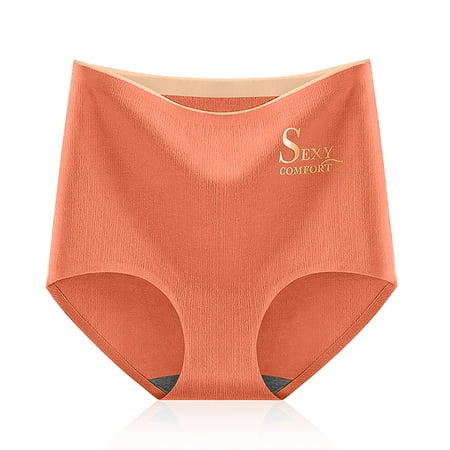 Bigersell Leakproof Underwear for Women Clearance Sheer Panties Bikini Panty Style P-6 Polyester Cheeky Panties Plus Size Thongs Ladies Briefs High Waist Women s Panties Brown XL