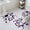 Purple, variant on Purple Black Geometric Bath Mat 3 Piece Bathroom Rug Set, Minimalist Stripes Abstract Art Non Slip Bath Rug Contour Mat and Toilet Lid Cover, Absorbent Shower Mats Soft Bath Rugs and Mats Sets