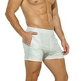 thumbnail image 2 of Fgnfyis Mens Four Stretch Shorts Stage Fashion Show Pants Sequin Mens Underwear Boxer Briefs Silver XL, 2 of 5