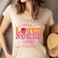 thumbnail image 4 of One Loved Nurse T-Shirt for Women, Color Block Graphic Tee, Black, Size M, 4 of 6