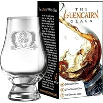 Glencairn Celtic M Engraved Whisky Glass in Gift Carton