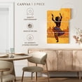 thumbnail image 5 of Elephant Stock Indian Classical Dance Wall Art - Vertical Multi Panel Canvas - Living Room Wall Decor - Dance Multi Panel - Black And Orange Decor - 24" x 38", 5 of 8