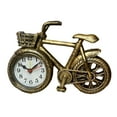 thumbnail image 4 of Reloj despertador rústico con números arábigos para mesita de noche, reloj decorativo para escritorio. Bronce, 4 of 9