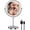 Chrome Silver, variant on MATEPROX 8" Lighted Makeup Mirror with Stand, 1X 10X Magnifying Mirror Double Side, Detachable Table Top Vanity Mirror-Silver