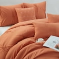 thumbnail image 3 of Nanshing  Agathe 7 Piece Pintuck Comforter Set Apricot - King, 3 of 5