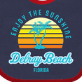 thumbnail image 4 of Inktastic Summer Enjoy the Sunshine Delray Beach Florida in Blue Boys or Girls Baby Bib, 4 of 4