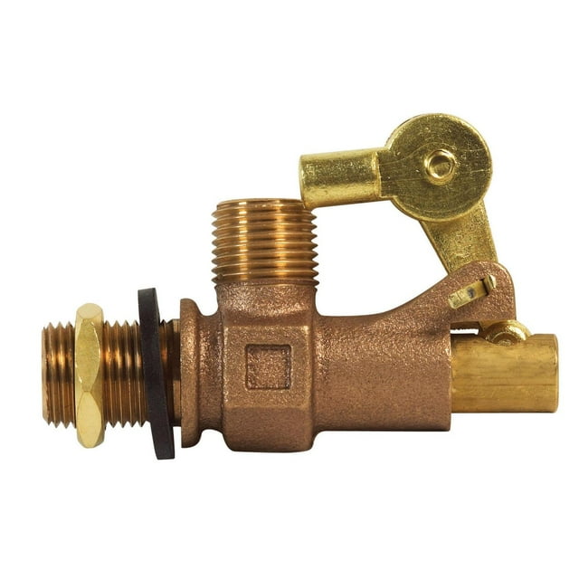 B & K 109-813 Tank Float Valve, 1/2 in Inlet, Male Inlet X Male Outlet, Bronze