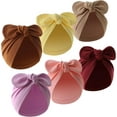 thumbnail image 2 of Dalrosia 6PCS Newborn Baby Bowknot Turban Hat Infant Toddler Hospital Hat Cotton Head Wrap Beanie Cap, 2 of 7