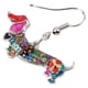 thumbnail image 5 of Pendientes de perro salchicha de dibujos animados de aleación de colores que gotean aceite (coloridos), colgante para mascota, joyería para perro, regalo encantador y encantador para mujeres y niñas, 5 of 5