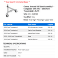 thumbnail image 2 of Control Arm and Ball Joint Assembly 1 - Compatible with 2002 - 2005 Ford Thunderbird 3.9L V8 2003 2004, 2 of 2