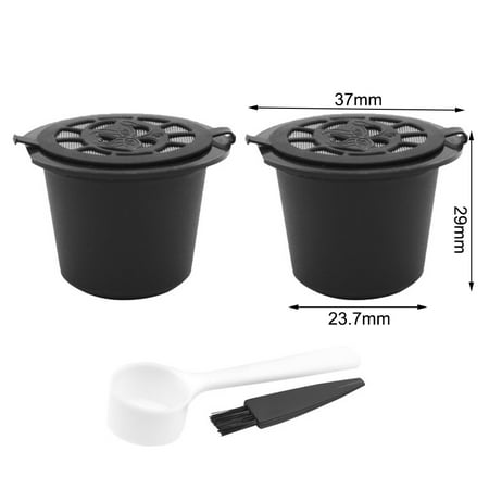 Reusable Coffee Capsule Filter Set with Spoon Brush Refillable Coffee ...