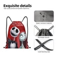 thumbnail image 4 of Goofa The Nightmare Before Christmas Print Drawstring Backpack Bag Sport Gym Sackpack Cinch Bags Drawstring Bags Draw String Sport Bag-Medium, 4 of 6