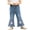 Blue D, variant on Jeans for Girls Flared Split Hem Butterfly Tie Micro Flare Denim with Pockets Stretchy Fit 6 Months-5 Years