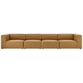 thumbnail image 3 of Sectional Sofa Set, Faux Vegan Leather, Tan, Modern Contemporary Urban Design, Living Lounge Room Hotel Lobby Hospitality, 3 of 10