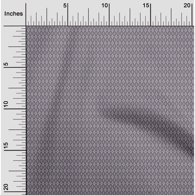 oneOone Cotton Poplin Gray Fabric Diamond Shape Geometric Craft Projects Decor Fabric Printed By The Yard 56 Inch Wide