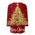 thumbnail image 5 of Christmas Long Sleeve Shirts for Women Aloohaidyvio Women's Casual 3/4 Sleeve Christmas T-Shirts Round Neck Cute Tunic Tops Basic Tees, 5 of 5