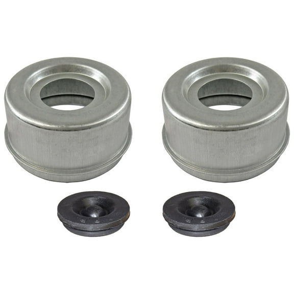 E-Z Lube Grease Caps With Rubber Plugs - Pair