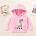 thumbnail image 2 of TOWED22 Toddler Girls Boys Graphic Long Sleeve Pullover Top Hoodie Sweatshirt with Pocket,Pink,18-24 M, 2 of 7
