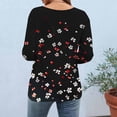 thumbnail image 6 of Perfectbot Women's Long Sleeve Crew Neck T-Shirt Floral Print Casual Comfortable Daily Top Tee, 6 of 7
