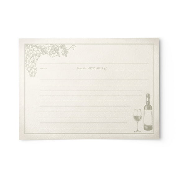 50 Dashleigh Vineyard Recipe Cards, Water Resistant, 4x6 inches