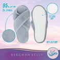 thumbnail image 6 of Bergman Kelly Fuzzy House Slippers for Women, Anti-Slip & Open Toe Scuff Style Home Shoes, Clouds Collection, 6 of 9