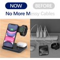thumbnail image 3 of FDGAO 3 in 1 15W Fast Wireless Charging Stand Wireless Charger Station for iPhone 15 14 13 12 11 X 8, AirPods, Apple Watch Series 9 8 7 6 SE 5 4 3 2, 3 of 10
