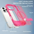 thumbnail image 5 of Designed for iPhone 16e Magnetic Phone Case,Compatible with Mag-safe,Built-in Invisible Kickstand,Matte Back Shockproof Protective Skin Feel Translucent Thin Fit Phone Case,Rose, 5 of 6