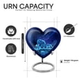 thumbnail image 3 of Yatskia Blue Elephant Urns for Human Ashes Adult Female, Funeral Keepsake Urns for Human Ash, Large Cremation Burial Urn for Ashes Adult Male, (Heart 8 Inch and 3 Inch), 3 of 8