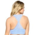 thumbnail image 3 of Felina | Lace Bralette | Wire Free | Unpadded | T-Back | 2 Pack  | by Unique Moments (Hydrangea Castlerock, Small), 3 of 3