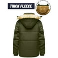 thumbnail image 5 of Gamivast Winter Jackets for Men Fleece Lined Stand Collar Faux Fur Hooded Warm Winter Jacket with Pockets Winter Full Zip Long Sleeve Button Down Sherpa Coats Cold Weather Outerwear, 5 of 5