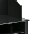 Prepac Wide Hall Tree And Bench With Shoe Storage, Black